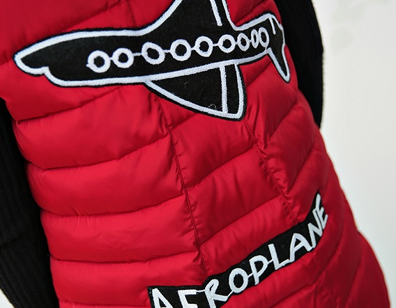 PreOrderคนอ้วน - เสื้อกั๊กแฟชั่น ผ้าร่มบุนวม มี Hood มีลายด้านหลัง สี : แดง / ดำ / น้ำเงิน / เขียวทหาร / ชมพู / เหลือง / ขาวครีม / เขียวใบไม้ / เทา