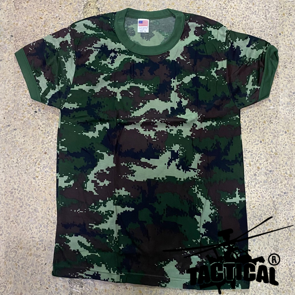 เสื้อยืดคอกลม แขนสั้น (ดต.อส พรางทรายอส. ดิจิตอลทบ. อื่นๆ)