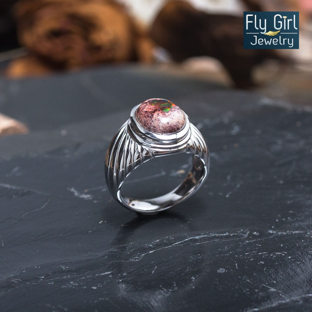 แหวนพลอย MEXICAN FIRE OPAL