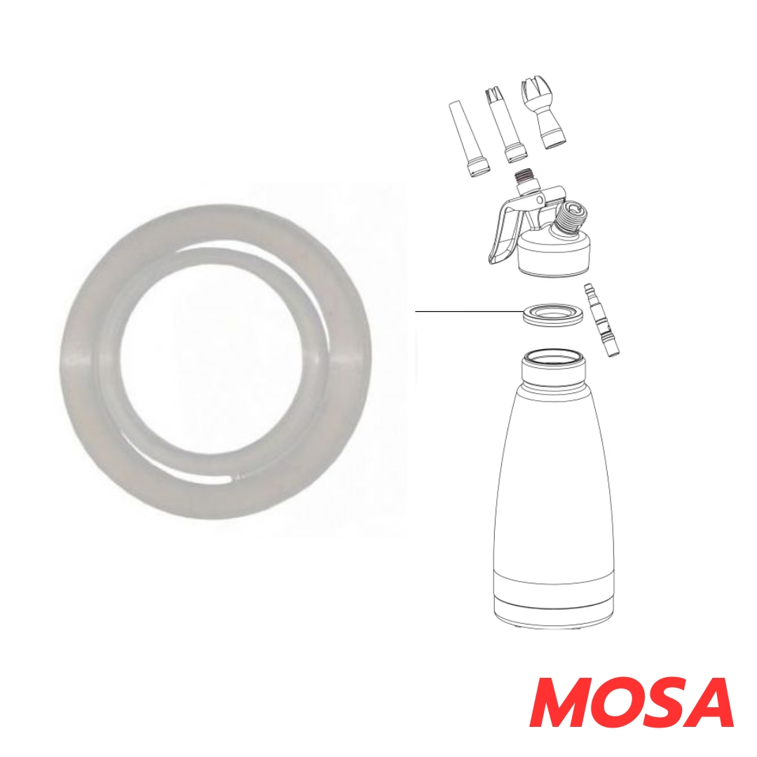 อะไหล่ขวดทำวิปครีม MOSA ลูกยางรองหัวกระบอกวิปปิ้งครีม Flat Gasket รหัส 0978