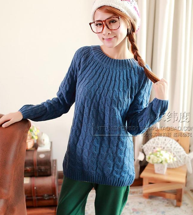 Pre Order - เสื้อกันหนาวแฟชั่น คอกลม หนาวกำลังดี เหมาะกับบ้านเรา หลายสี สี : สีเหลือง / สีกุหลาบ / สีฟ้า / สีแดง / สีม่วง / สีเบจ / สีเขียว