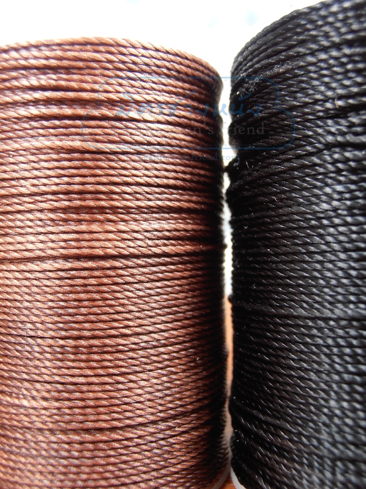 ด้ายเทียนนอก แบบเกลียวถักกลม 0.65 มิล