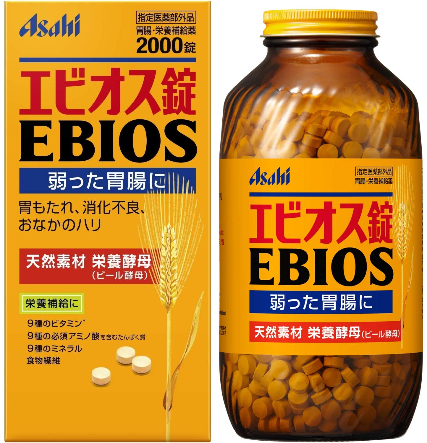 Asahi Ebios อะซาฮิ เอบีออส ยีสต์และแบคทีเรียชนิดดี ช่วยระบบการย่อยอาหารให้ดีขึ้น 2000เม็ด アサヒグループ食品 エビオス錠