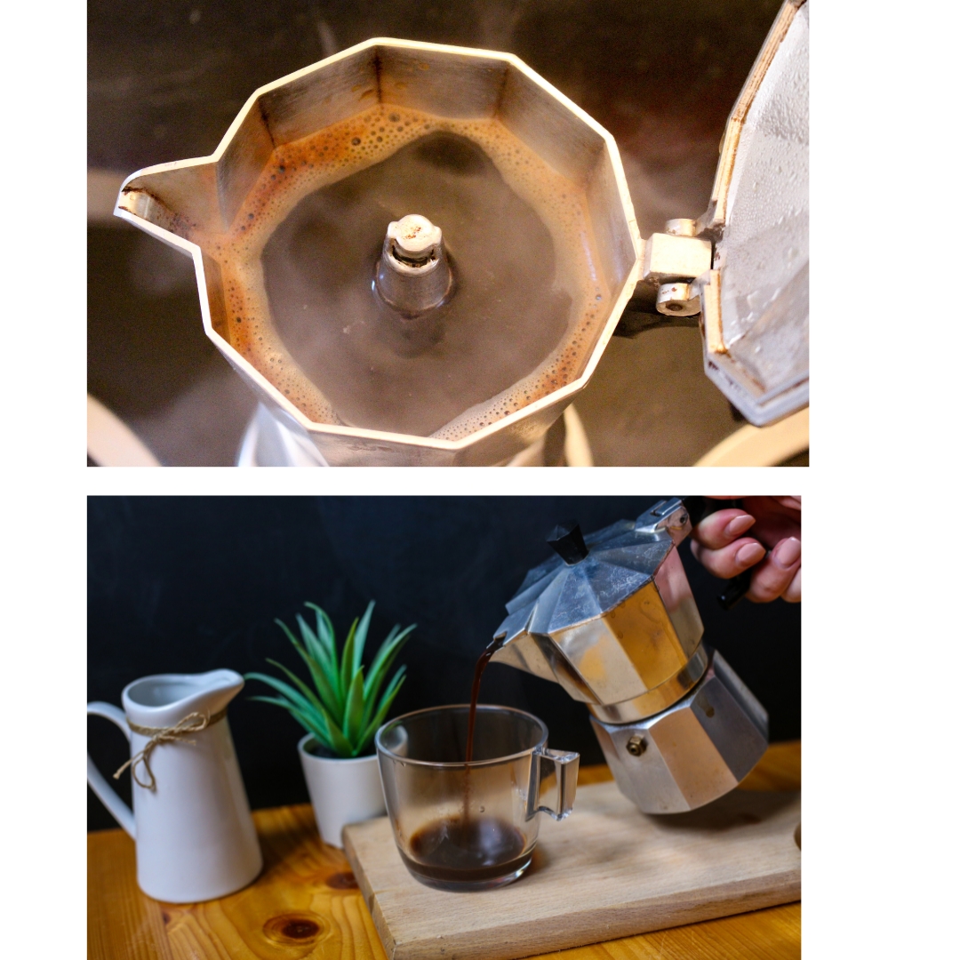 หม้อต้มกาแฟสดมอคค่าพอท MOKA POT อลูมิเนียม 6 ถ้วย 6 Cups Aluminium Moka pot รหัส 0156