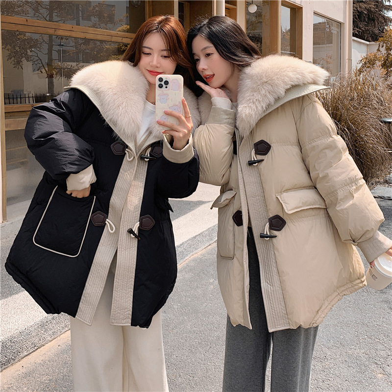 2324-0018 แจ๊คเก็ตบุขนเป็ดขาว ปกเสื้อจะมีขนมิ้งค์ถอดออกได้ค่ะ