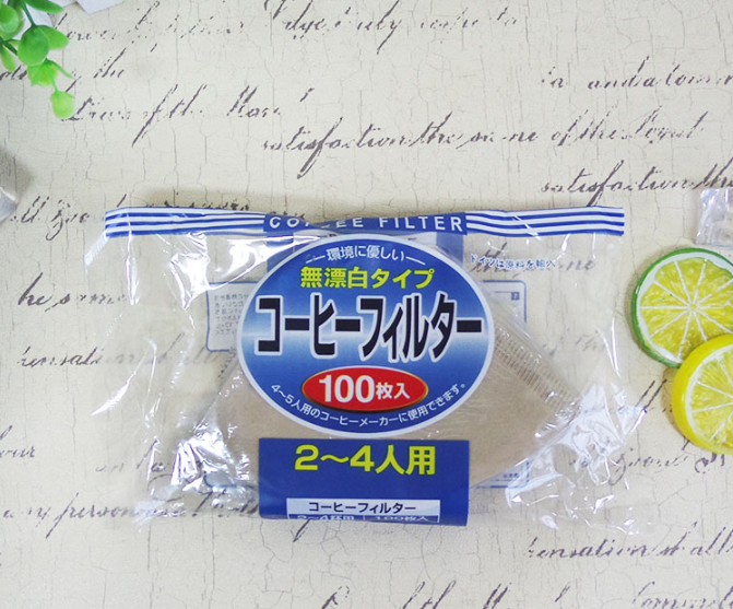 กระดาษกรองกาแฟ U102 สำหรับถ้วยกรอง 2-4 แก้ว (100 แผ่น) สีน้ำตาล รหัส 1618