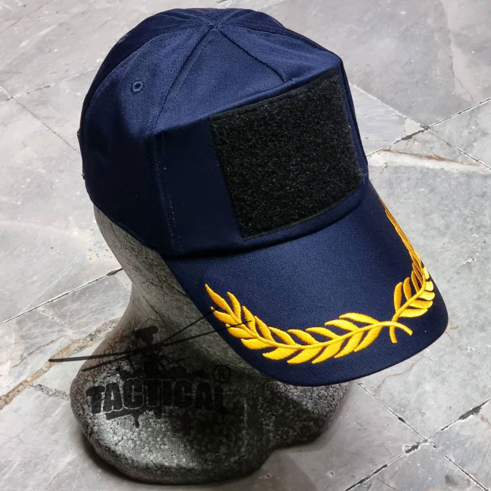 หมวกแก๊ป ซิปหลัง มีช่อ มีตีนตุ๊กแก (ดำ กรมท่า)