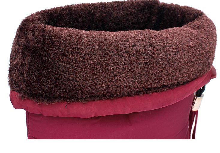 Pre Order - รองเท้ากันหนาว รองเท้าลุยหิมะ ผ้าร่มกันน้ำ ข้างในบุกำมะหยี่ สูง 30cm สี : ดำ / ไวน์แดง ไซส์ 35 / 36 / 37 / 38 / 39 / 40