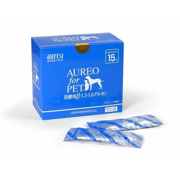 Aureo for PET Glucan อาอูเรโอะ อาหารเสริมเพื่อสุขภาพของสัตว์เลี้ย เบต้ากลูแคน แบบเจลเหลว จากประเทศญี่ปุ่น ขายแยกซอง