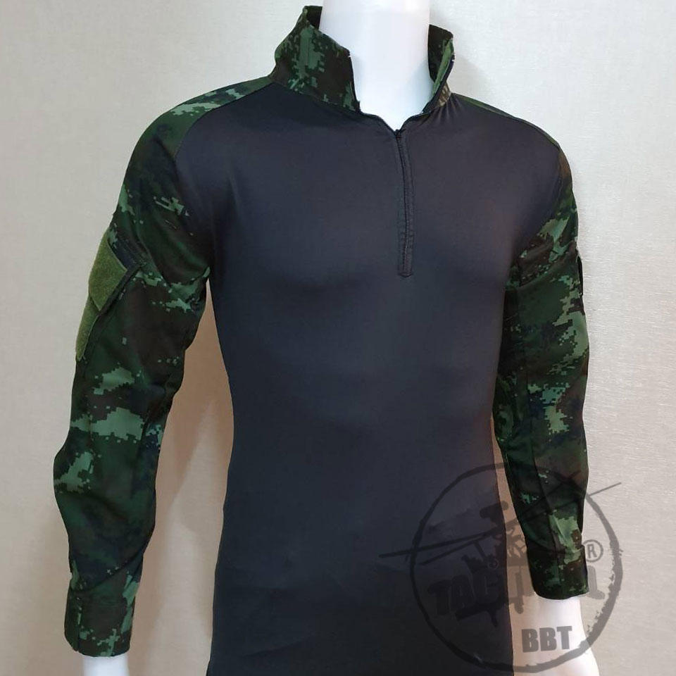 เสื้อ Combat Shirt ดิจิตอลทบ. กลางดำ
