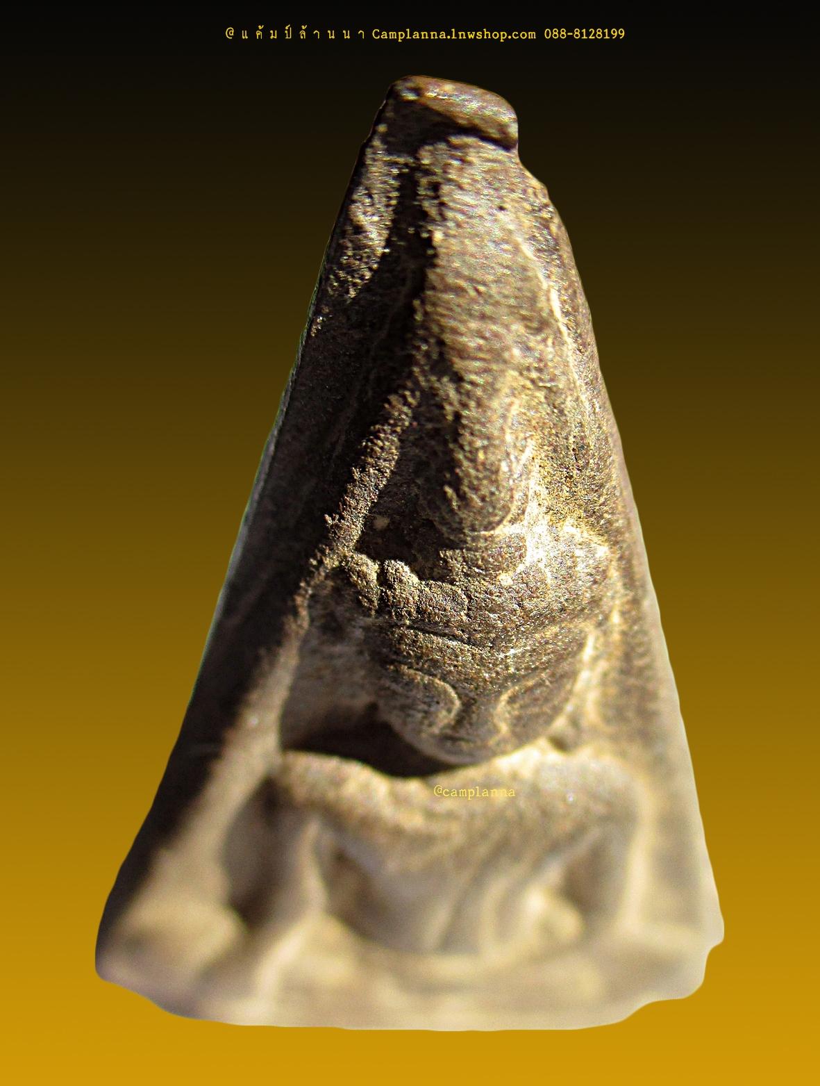 พระร่วงนั่งกรุวัดช้างล้อม เนื้อดิน 3.8x2.7 cm ศรีสัชนาลัย งดงามอลังการงานศิลป์ เก่าเก็บจากกรุ