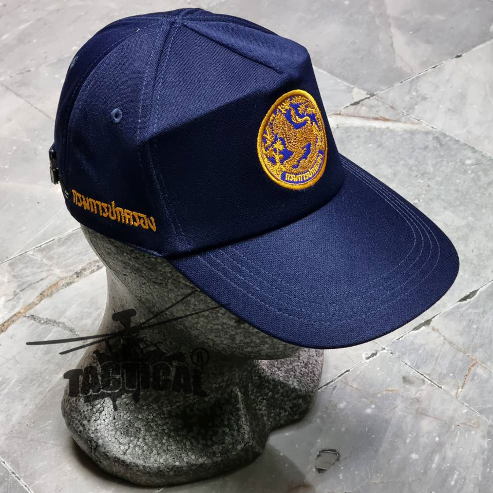 หมวกแก๊ป สิงห์วงกลม กรมการปกครอง หน้าแข็ง ซิปหลัง