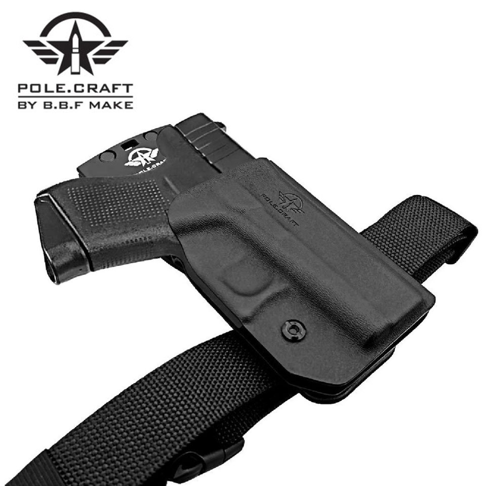 ซองปืนพกนอก + เพลทต่ำ รัดขา B.B.F Make Kydex Holster