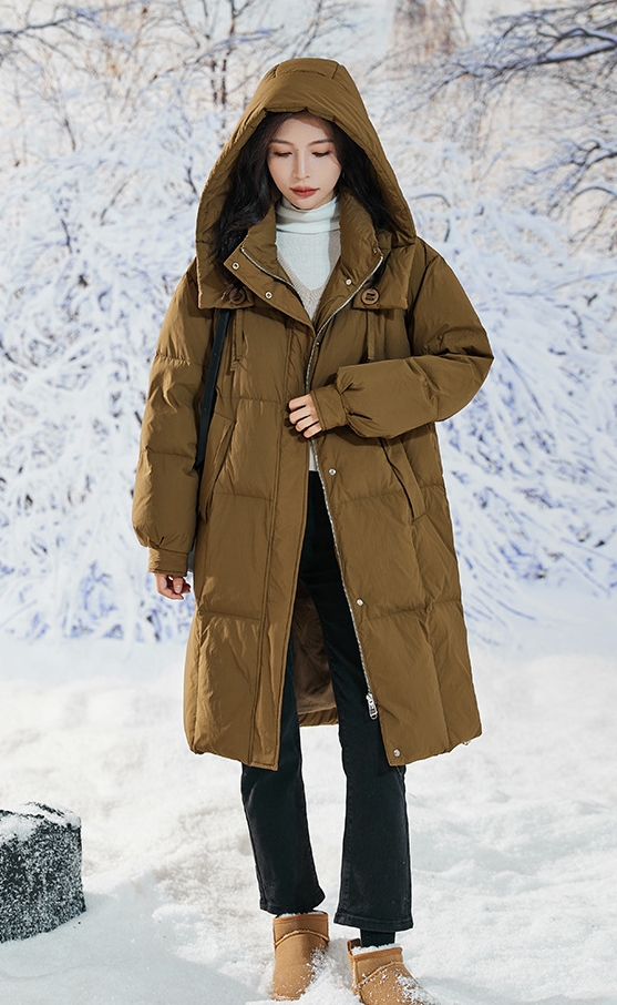 2324-0071 โค้ทไซส์ใหญ่ สีสวยอีกแล้ว ขนเป็ดนะคะ Hoodถอดไม่ได้