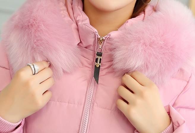 Pre190003 - PreOrder - เสื้อกันหนาว โค้ทผ้าร่มบุนุ่น มี 5 สี Hood เฟอร์ ถอดได้ สี : น้ำตาล / เทา / ดำ / แดง / ชมพู