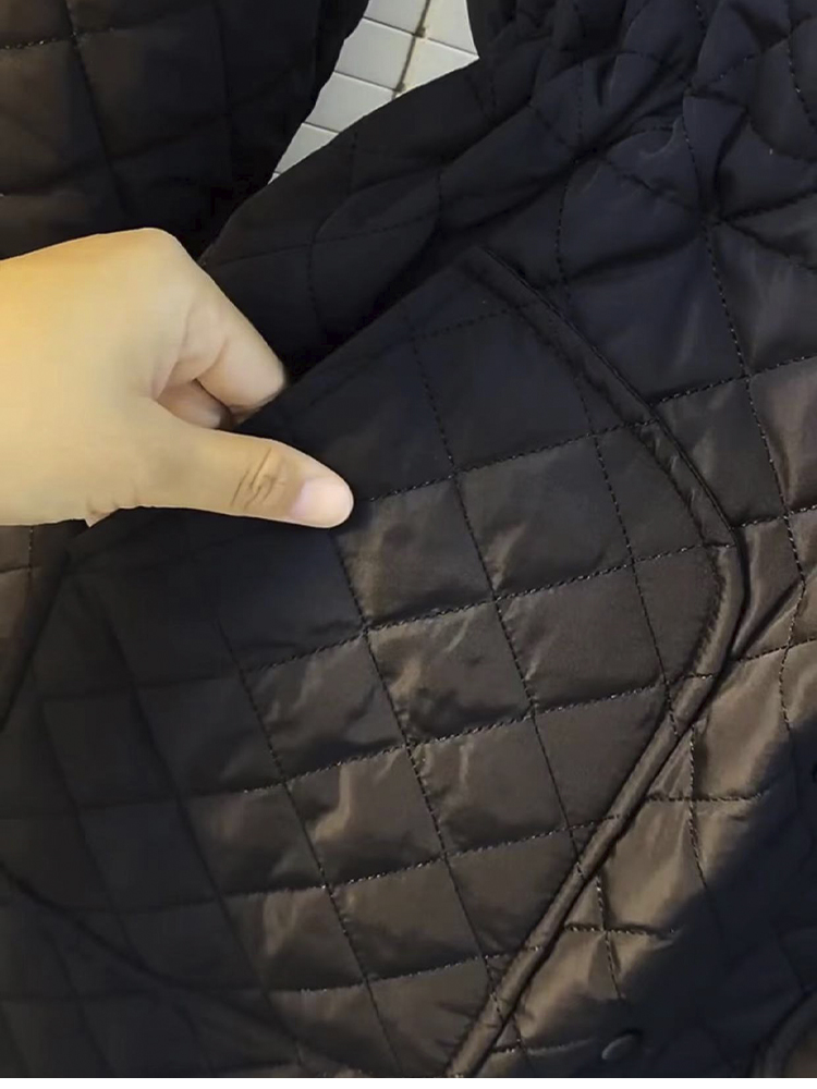 CS0004 เสื้อกันหนาว คาดิแกน คอปกตุ๊กตา งานโพลิเอสเตอร์ เอวรูดเข้าออกได้