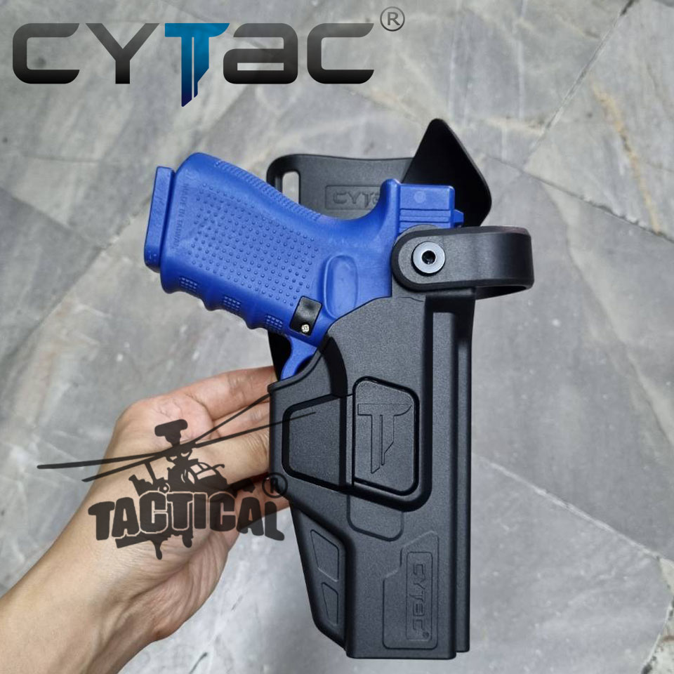 (งานแท้) ซองปืนพร้อมเพลทลดต่ำ Lock 2 ชั้น Cytac ปลดนิ้วชี้