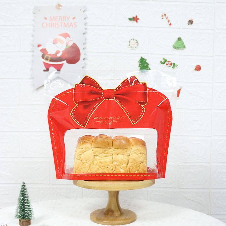 ถุงขนมปังซิปล็อค สำหรับแพ็คขนมเป็นของขวัญในเทศกาลแห่งความสุข แพ็ค 50 ชิ้น