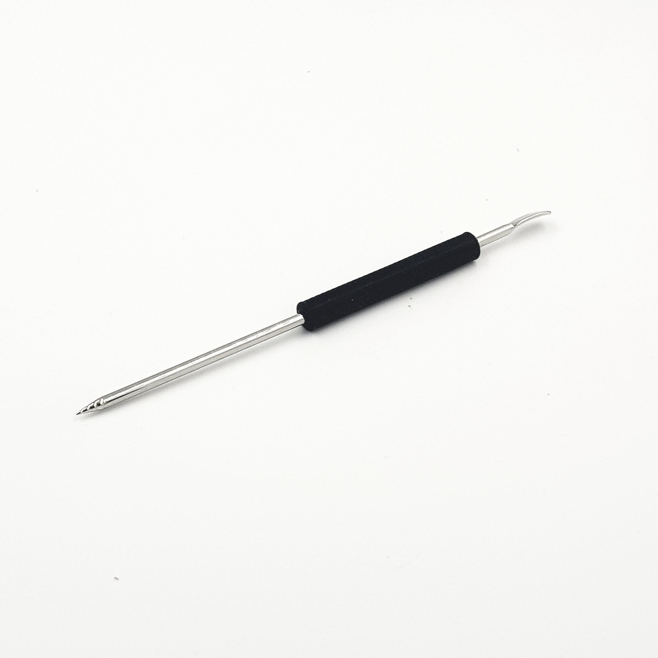 ปากกาวาดลายลาเต้อาร์ตสแตนเลส มียางจับ สีดำ Latte art pen ยาว 13.5 ซม. รหัส 2299