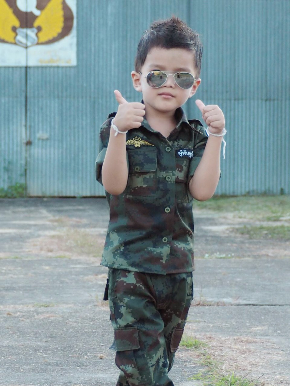 ชุดทหารผู้พันสำหรับเด็กชุดอาชีพในฝันสำหรับเด็ก