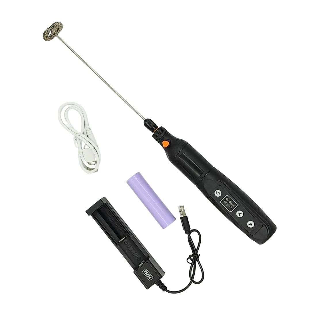 เครื่องตีฟองนม 3.6V ระบบชาร์ต สาย USB ความเร็วรอบ RPM : 3000-15000/นาที รหัส 2613