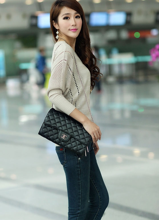 Pre Order - เสื้อกันหนาวแฟชั่นสไตล์เกาหลี ไหมพรมทรงค้างคาว : สีดำ / สีน้ำเงิน / สีแดง / สีครีม / สีชมพู(ม่วง)