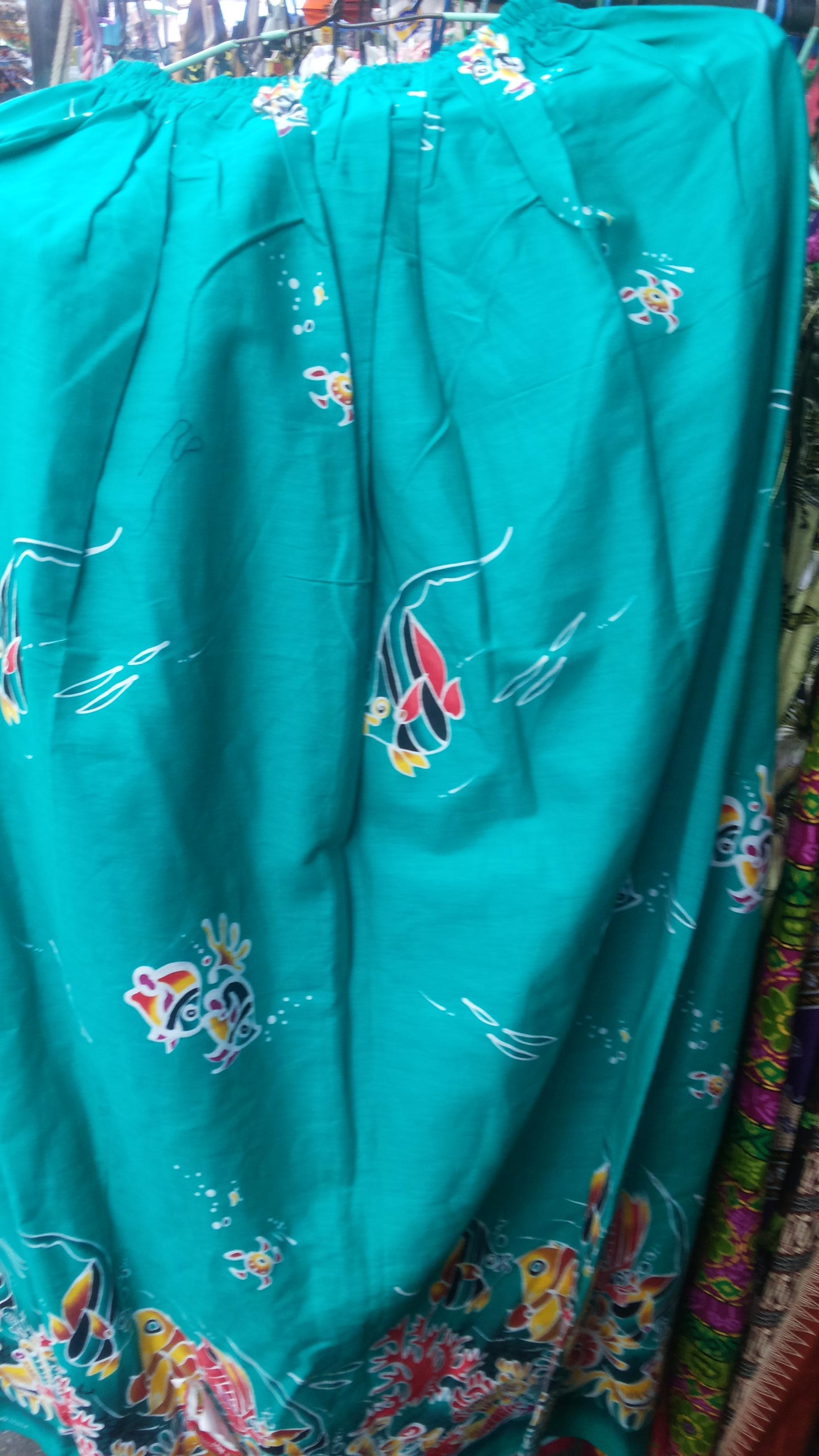 กระโปรงเอวยางยืด ยาว 35 นิ้ว Elastic Skirt Thai Sarong