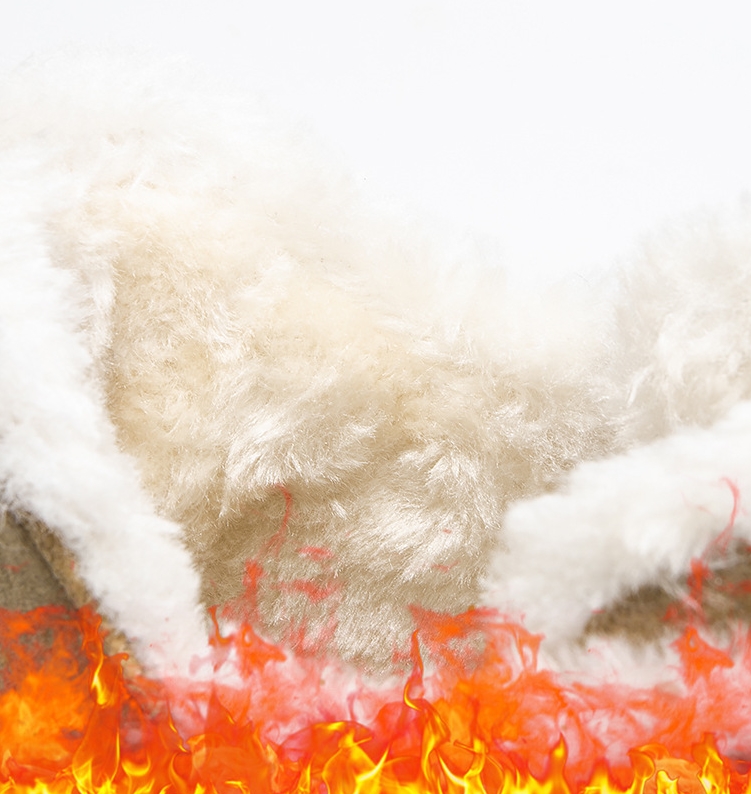 SW2324-0005 รองเท้ากันหนาว ญ. บุขน หนังวัว สไตล์เท่ ๆ เลยจ้า