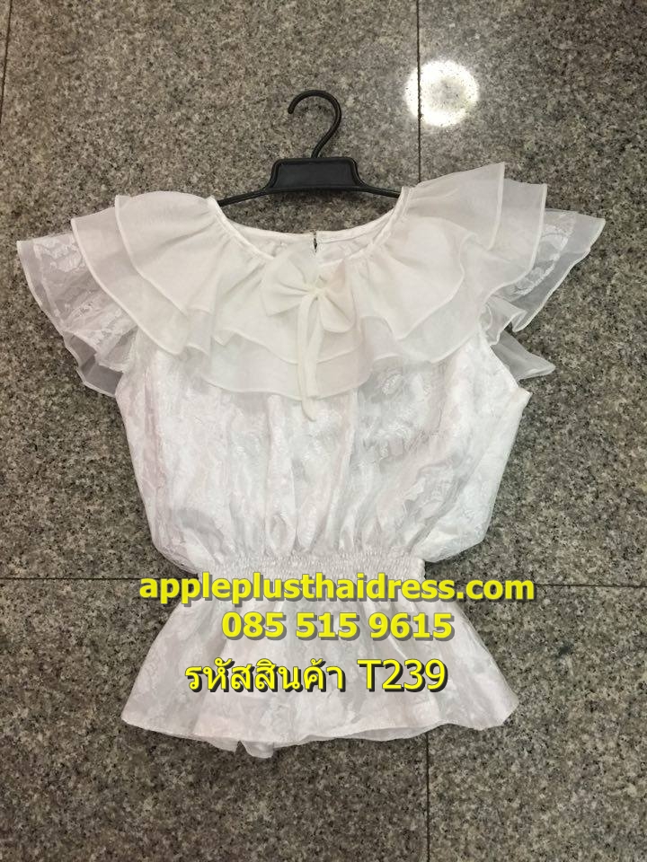 เสื้อลูกไม้จั้มเอว เด็ก