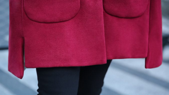 PreOrderคนอ้วน - เสื้อกันหนาว ผ้าฝ้ายโพลิเอสเตอร์ บุหนังสัตว์ สี : ไวน์แดง / ดำ / เหลือง / ม่วง