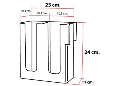 กล่องใส่แก้ว หรือ ที่ใส่แก้ว 2 ช่อง 1610-408