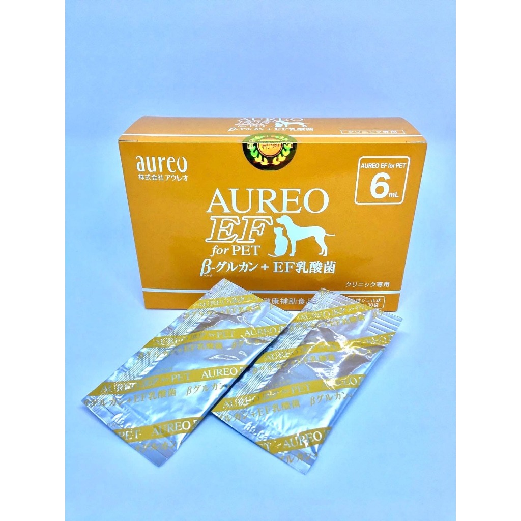 Aureo EF for Pet 6ml ช่วยเสริมสร้างคุณภาพชีวิตให้กับสัตว์เลี้ยงแสนรักของคุณ เบต้ากลูแคน + แบคทีเรียกรดแลคติก EF