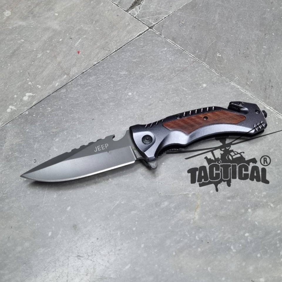 มีดพับ JEEP ลายไม้