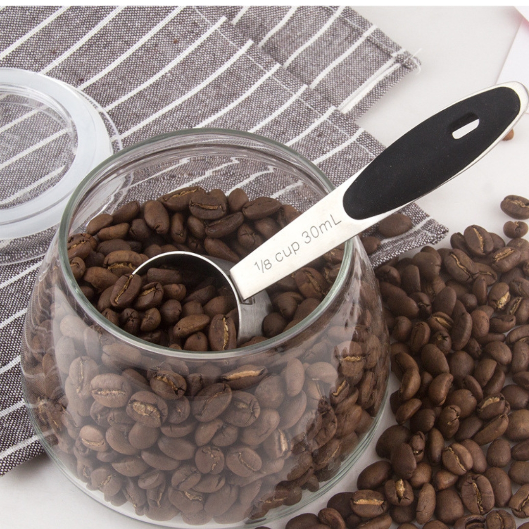 ช้อนตวงสแตนเลส 1/8 cup หรือ 30 ml. มีปลอกซิลิโคลน รหัส 2619