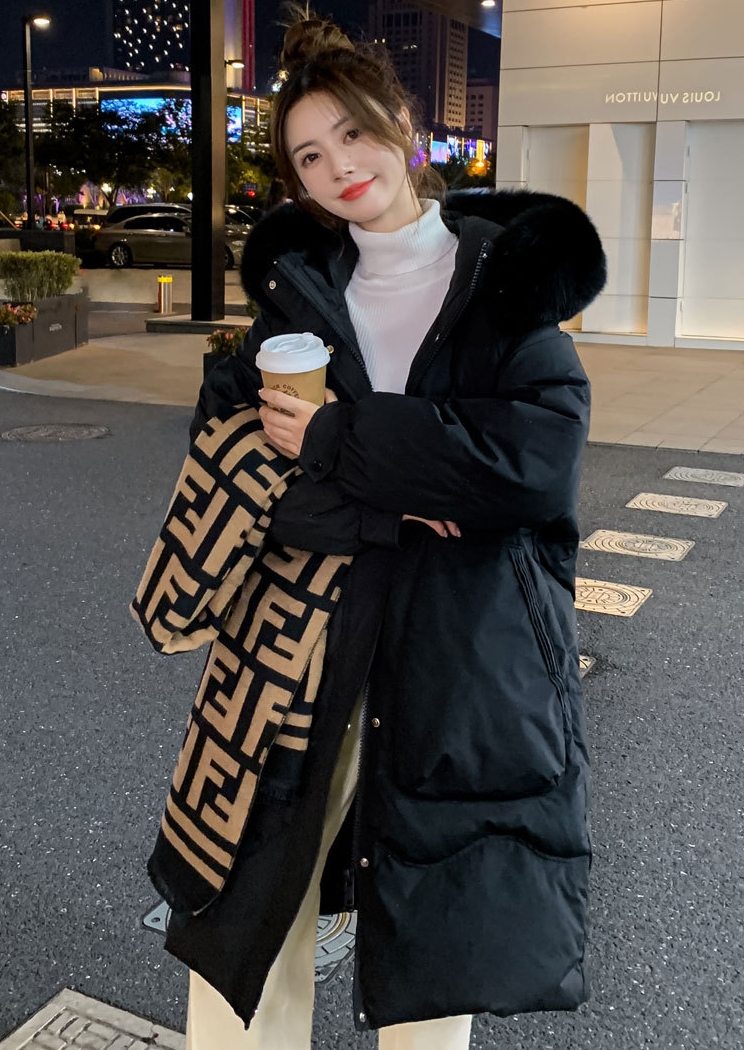 2324-0037 โค้ทยาวขนเป็ด ไซส์ใหญ่ มีเฟอร์ฟูล ๆ สวย ๆ จ้า