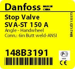 Stop valve SVA-ST 150 148B3191