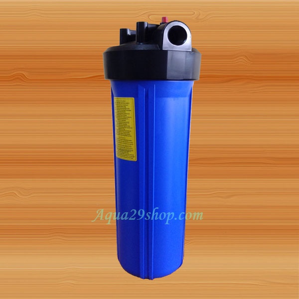 กระบอก Housing Big Blue 20 นิ้ว ยี่ห้อ Aquatek (ทางน้ำเข้า-ออก 1 นิ้ว)