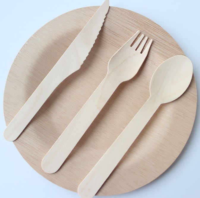 ช้อน-ส้อมไม้ (แพ็คแยกชิ้น) สำหรับตักไอติม ขนม ทำจากไม้ ไม่มีเสี้ยน แพ็ค 50 ชิ้น