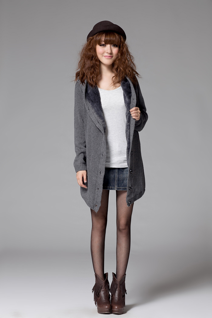 Pre Order - เสื้อกันหนาว ข้างนอกเป็นผ้าไหมพรม ซับในหนาอบอุ่น สีเหลือง / สีเทา / สีเขียวเข้ม / สีแดง / สีฟ้า / สีกากี