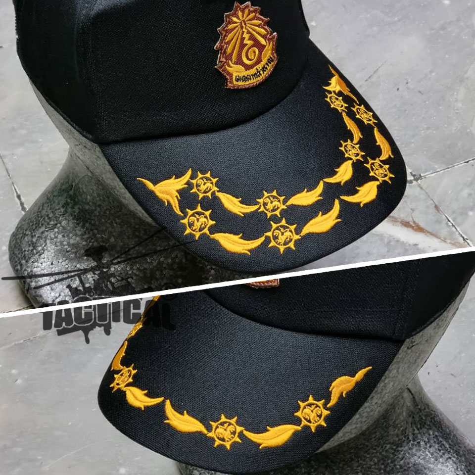 หมวกแก๊ป ซิปหลัง อปพร. ดำ เมตตากล้าหาญ 1 ช่อ / 2 ช่อ