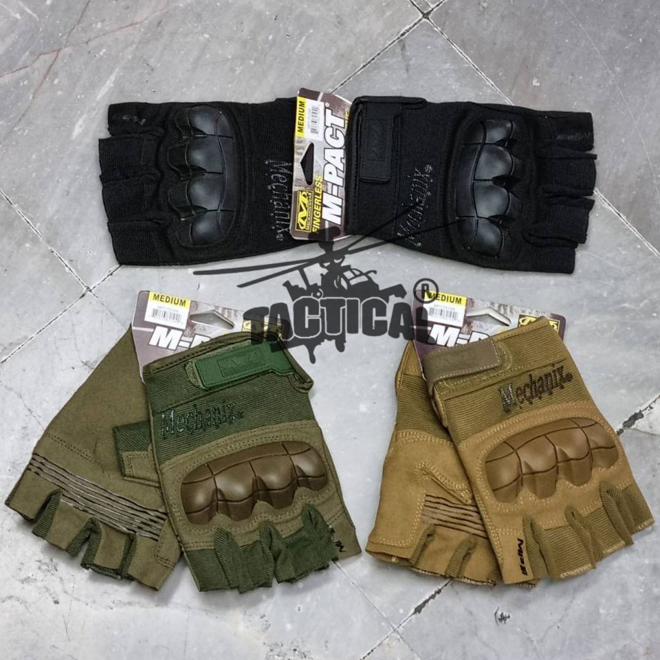ถุงมือครึ่งนิ้ว Mechanix M-Pact 3