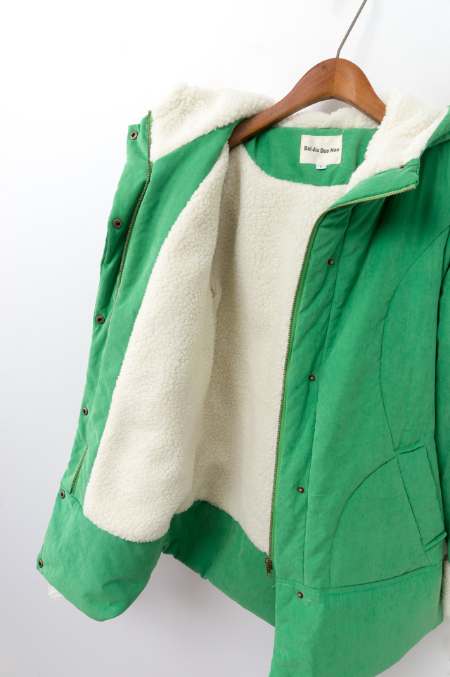 PreOrderคนอ้วน - เสื้อกันหนาวแฟชั่น ไซส์ใหญ่ คนอ้วน ผ้าฝ้าย บุขนสัตว์ด้านในทั้งตัว มีHood สี : น้ำเงินเข้ม / เขียว