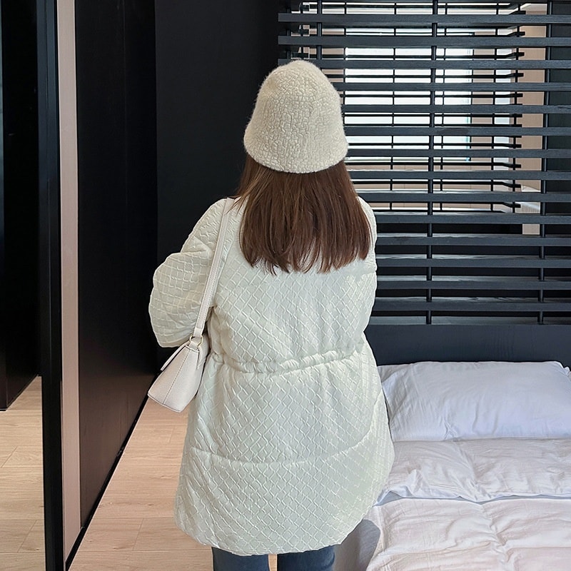 2324-0026 เสื้อกันหนาวบุนวม สวย ๆ คอสูงจ้า