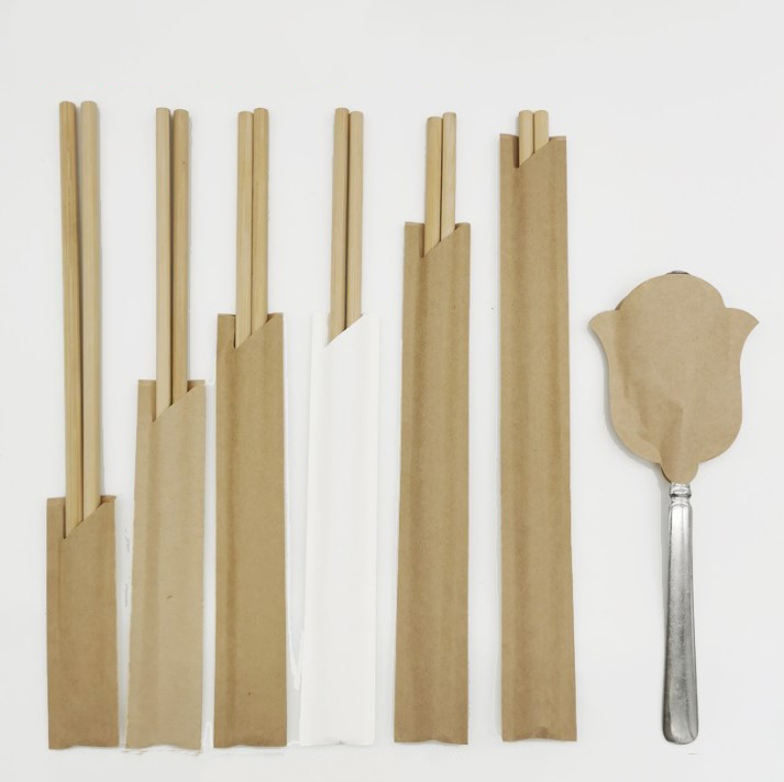 ซองกระดาษใส่ช้อน-ตะเกียบ เคลือบกันน้ำ-น้ำมัน แพ็ค 100 ชิ้น