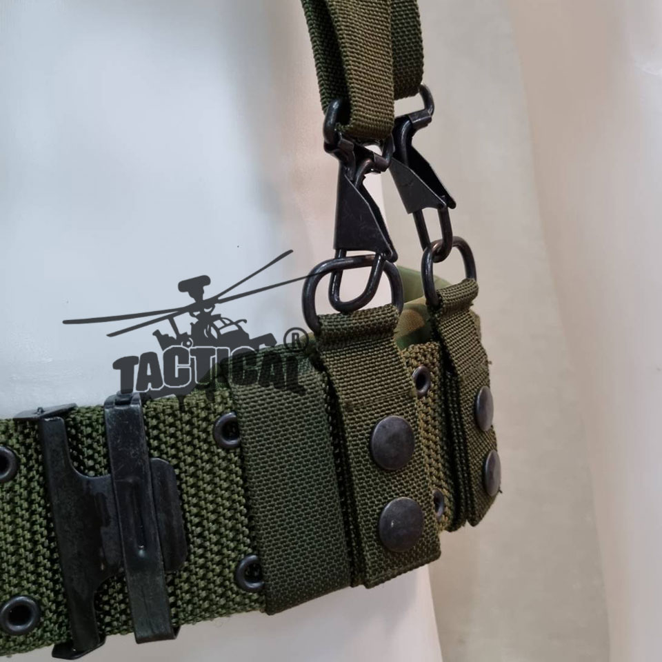 ชุดเข็มขัด + สายโยงบ่า แบบใหม่ (เหล็ก/ทองเหลือง) มีแยกขายเป็นชิ้น