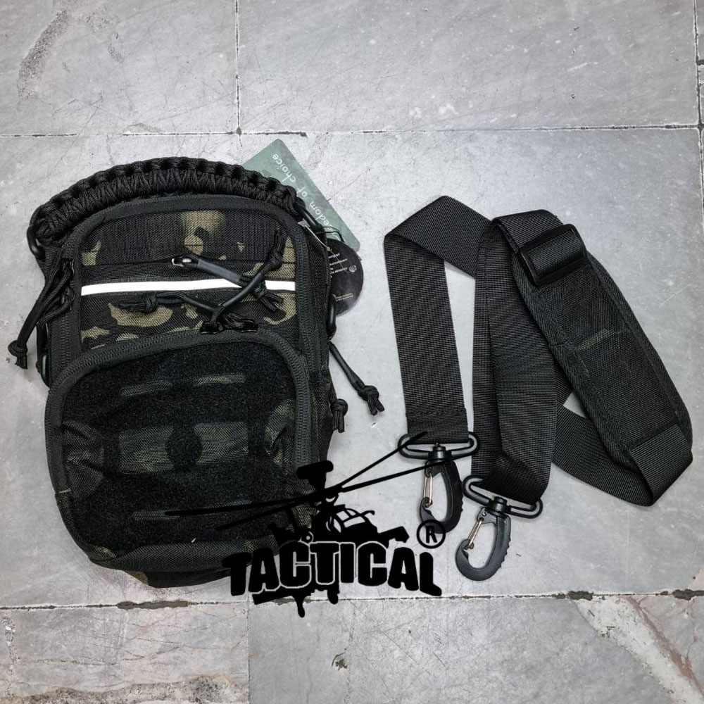 กระเป๋าสะพายข้างแบบ Molle หูหิ้วร้อยเชือกพาราคอร์ด