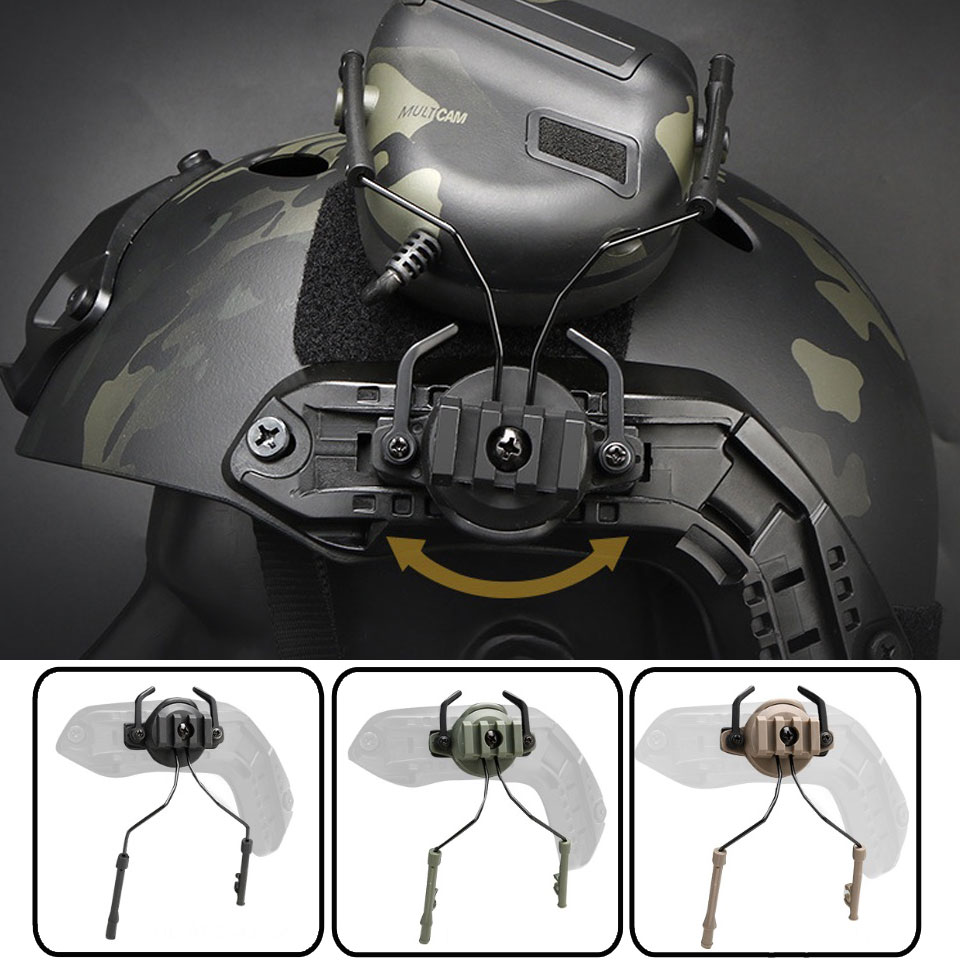 Adapter ขาจับหูฟังใส่รางข้างหมวก Fast (OX Horn Headset Bracket)