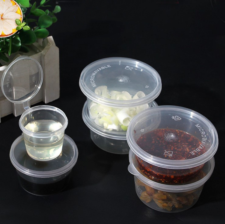 ถ้วยน้ำจิ้ม - แยม แบบมีฝาในตัว ขนาด 25 ml. แพ็ค 100 ชิ้น
