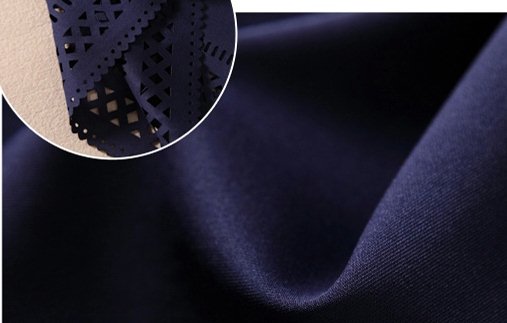 ##พร้อมส่ง## เซตคู่แฟชั่น เสื้อ-กระโปรงสั้น (2 ชิ้น) ผ้าโพลิเอสเตอร์ เสื้อแขนสั้นฉลุลายช่วงเอว กระโปรงสั้นแต่งลาย สี : ชุดเสื้อน้ำเงิน