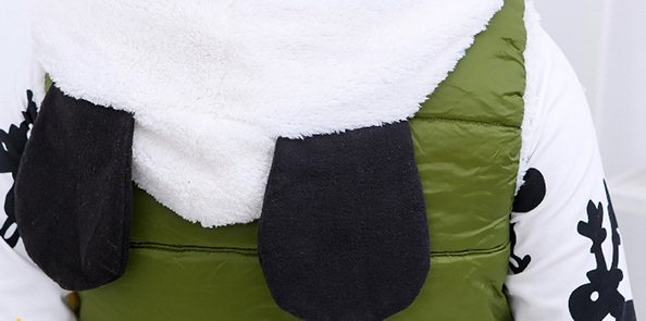 PreOrderคนอ้วน - เสื้อกั๊กกันหนาวแฟชั่น ไซส์ใหญ่ คนอ้วน ทรงแพนด้า พิมพ์หน้าแพนด้าด้านหลัง มีHoodแพนด้า สี : เขียวทหาร / ส้ม / เขียวเรืองแสง / เขียว / ดำ